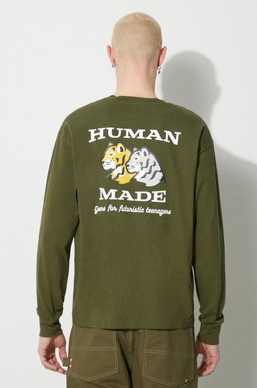 Tričko Human Made Graphic Long Sleeve T-Shirt Zelené | HM26CS004, 0