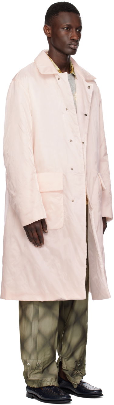 Prešívaná bunda Dries Van Noten Dries Van Noten Loose Fit Mac Coat Ružová | 251-020222-1256, 1
