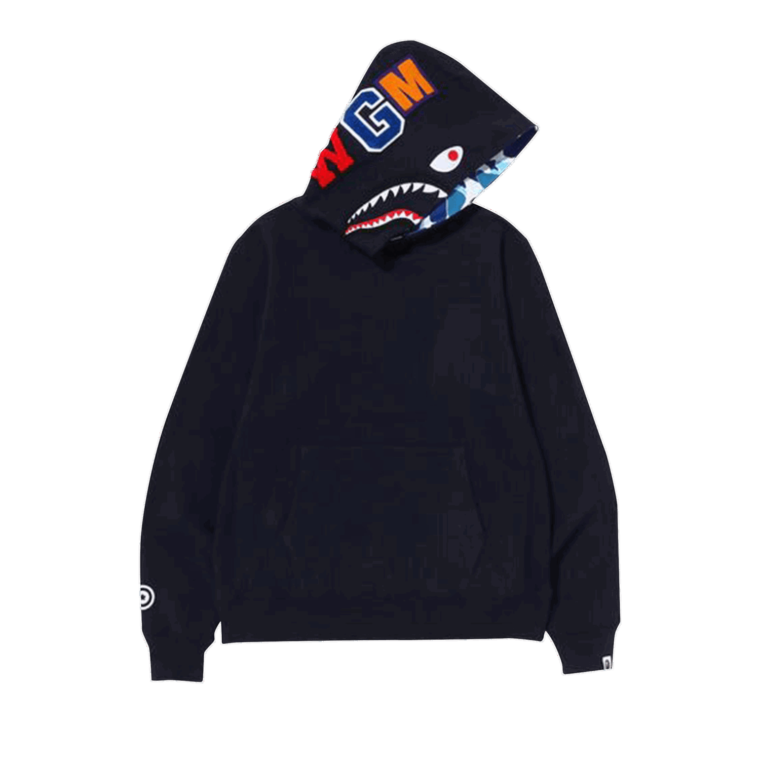 Mikina BAPE Shark Hoodie Navy | 1I80 114 008 NAVY, 0