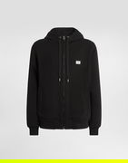 Dolce & Gabbana Cotton Zip-Up Hoodie With Metal Tag