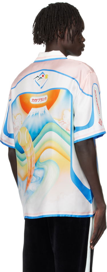 Košeľa Casablanca Casablanca Fuji Dream Silk Resort Shirt Biela | MPF25-SH-003-03, 2