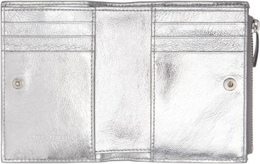 Peňaženka Bottega Veneta Intrecciato Small Bi-Fold Wallet Metalická | 742330 V4P12, 2