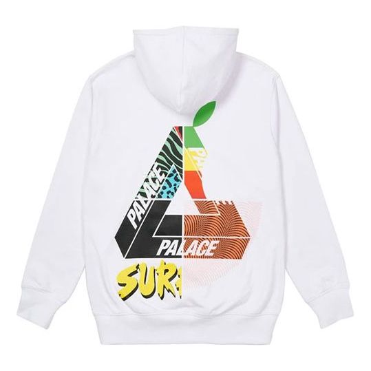 Mikina Palace Max Up Triangle Logo Print Hoodie Biela | P20HD035
