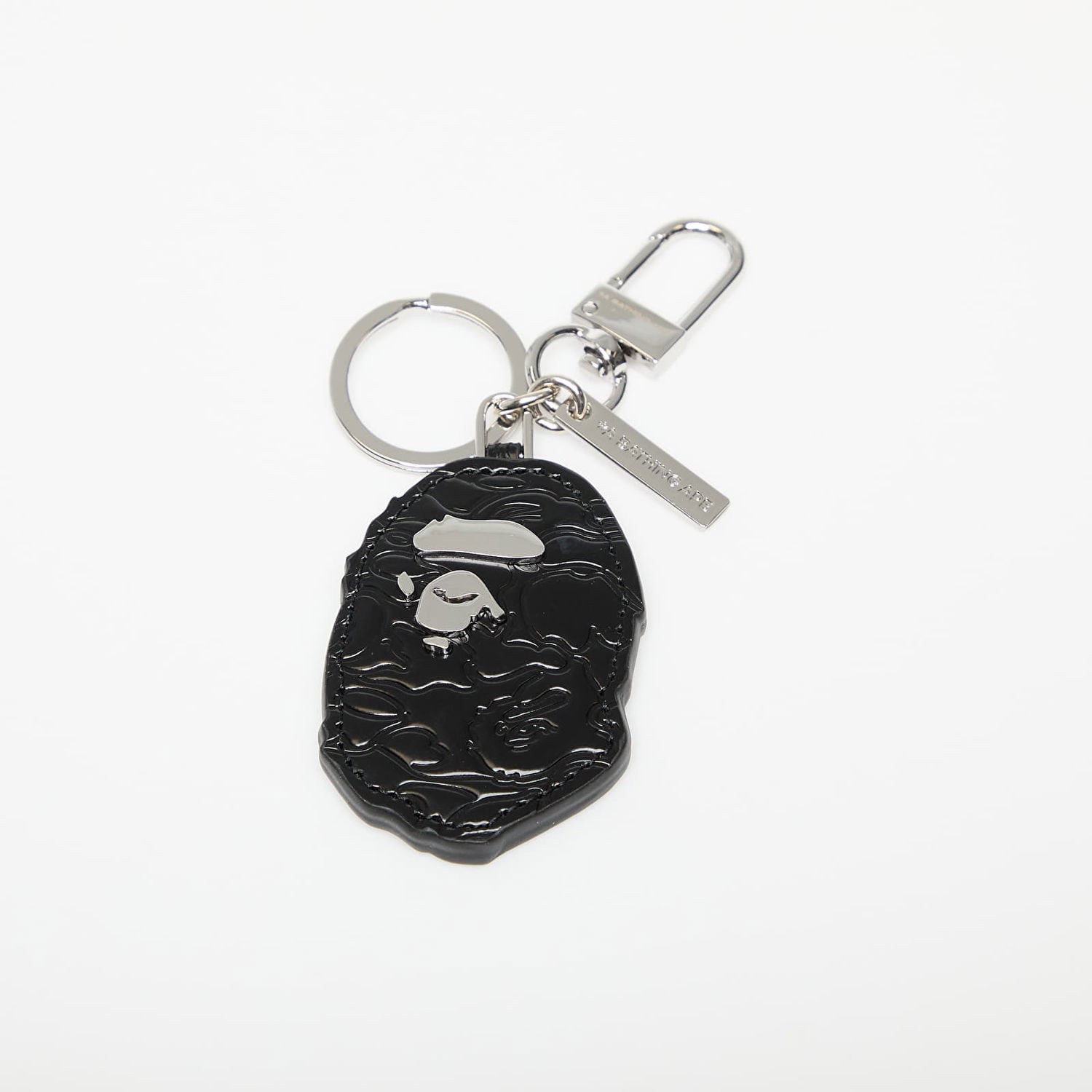 Kľúčenka BAPE A BATHING APE Ape Head Leather Keychain Čierna | 001GDK301009MBLK, 0