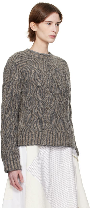 Sveter Eckhaus Latta Eckhaus Latta Plait Knit Sweater Šedá | 8110-EL-PS25-S -, 1