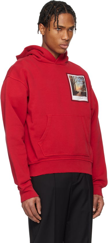 Mikina Helmut Lang Helmut Lang River Postcard Hoodie Červená | O10HM522, 1