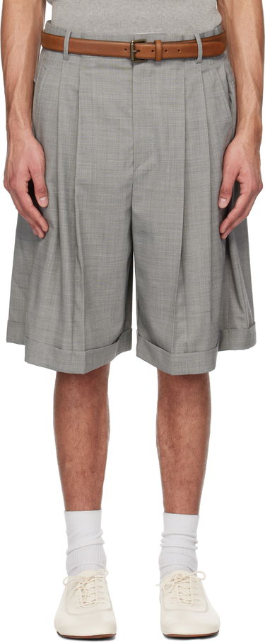 Šortky HED MAYNER Hed Mayner Pleated Shorts Šedá | HMMA30024A-HA150, 0