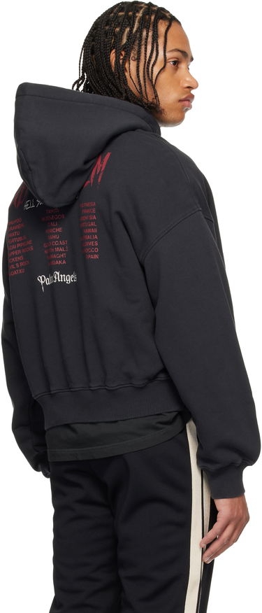 Mikina Palm Angels 'Rest In Palm' Hell Surf Tour 23 Loose Hoodie Čierna | PMBB17IF25FLE0011084, 2