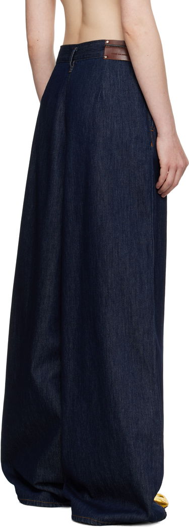Džínsy Dries Van Noten Dries Van Noten Wide Leg Pleated Jeans Modrá | 251-010929-1552, 2