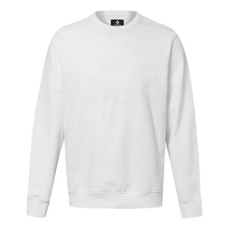 Sveter Converse Converse Logo Round Neck Pullover Biela | 10020819-102