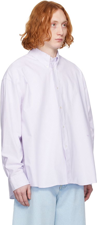 Košeľa Studio Nicholson Studio Nicholson Ruskin Striped Shirt Fialová | RUSKIN SNM - 1152, 1