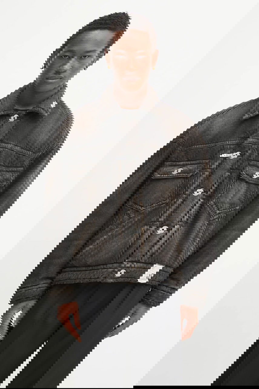 Bunda Maison MIHARA YASUHIRO Maison MIHARA YASUHIRO Blouson Winter Denim Jacket Čierna | J15BL126, 0