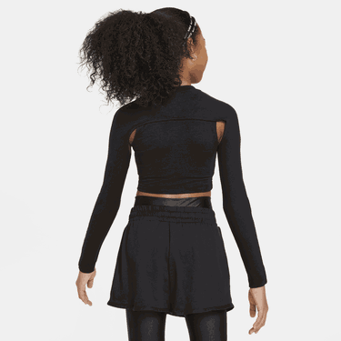 Crop Top Nike Dri-FIT Long Sleeve Crop Top Čierna | FN9032-010, 3