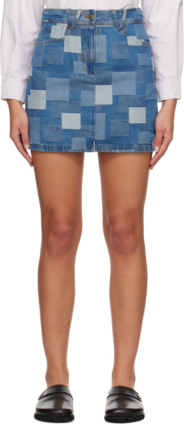 Sukňa A.P.C. Mary-Jane Denim Miniskirt Navy | COGWH-F06394