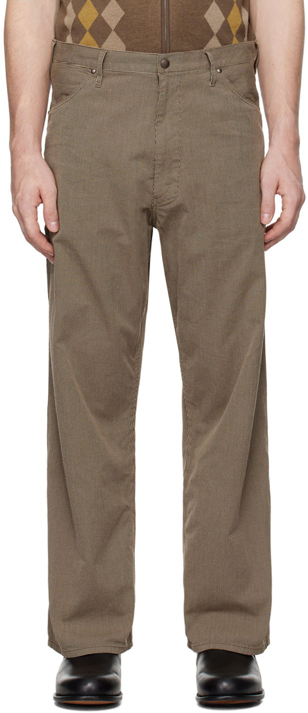 Nohavice BEAMS BEAMS PLUS Painter Trousers Hnedá | 3824-0246-791, 0