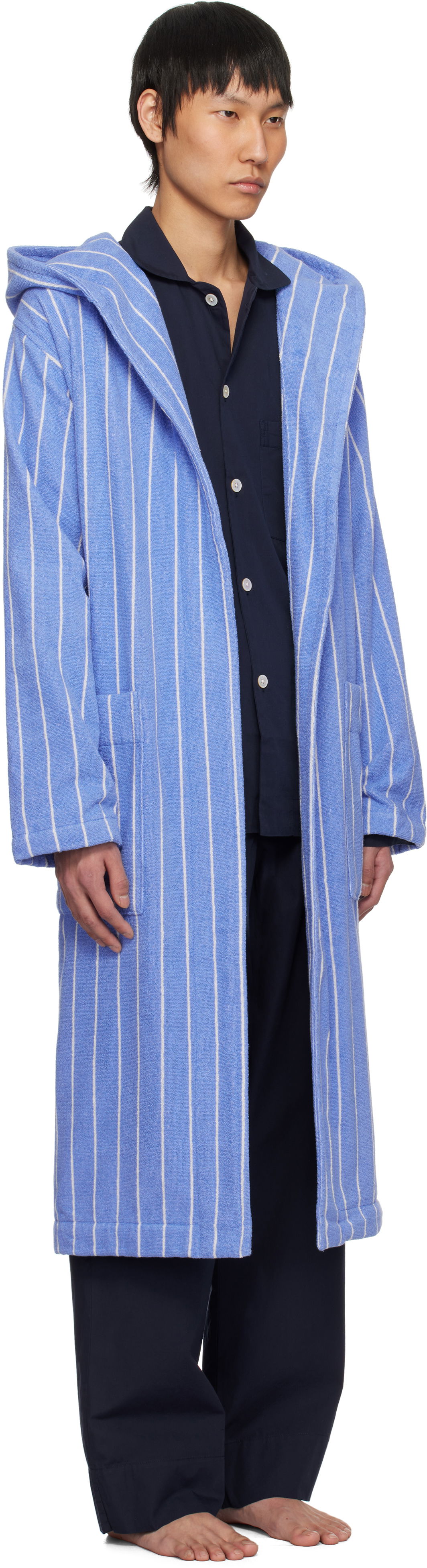 Pyžamo TEKLA Tekla Hooded Terry Bathrobe Modrá | BT-MA, 1