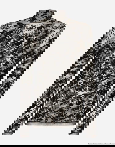 Tričko Dolce & Gabbana Sequined Tulle T-shirt Čierna | G8RD9ZG7KG4N0000, 0