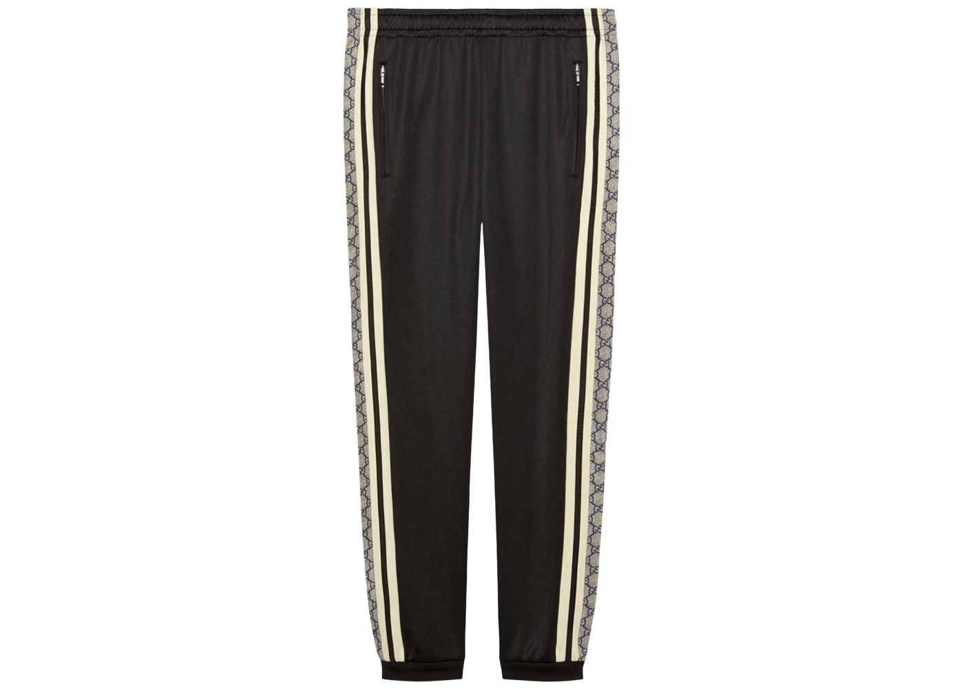 Nohavice Gucci Oversize Technical Jersey Jogging Pant Black/Ivory Čierna | 545603 XJAC0 1093, 0