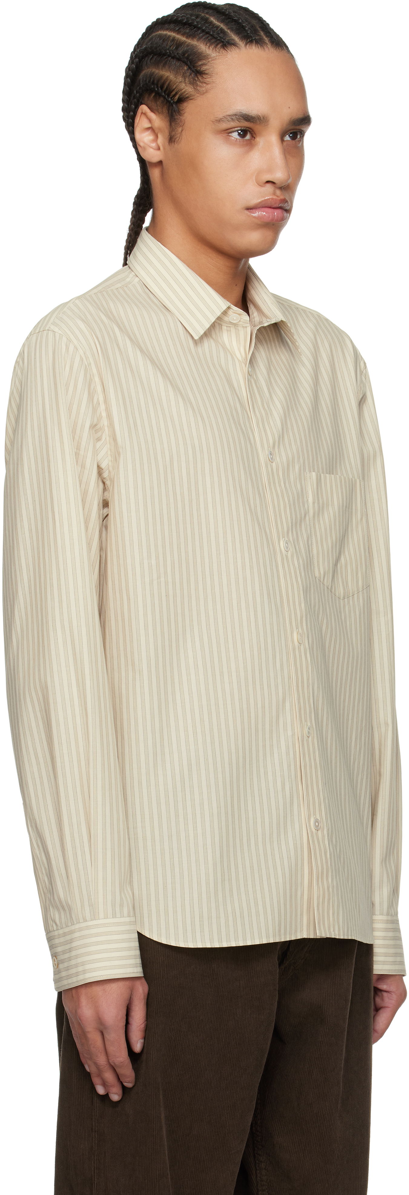 Košeľa The Row The Row Ashford Striped Shirt Béžová | 851-W3585, 1
