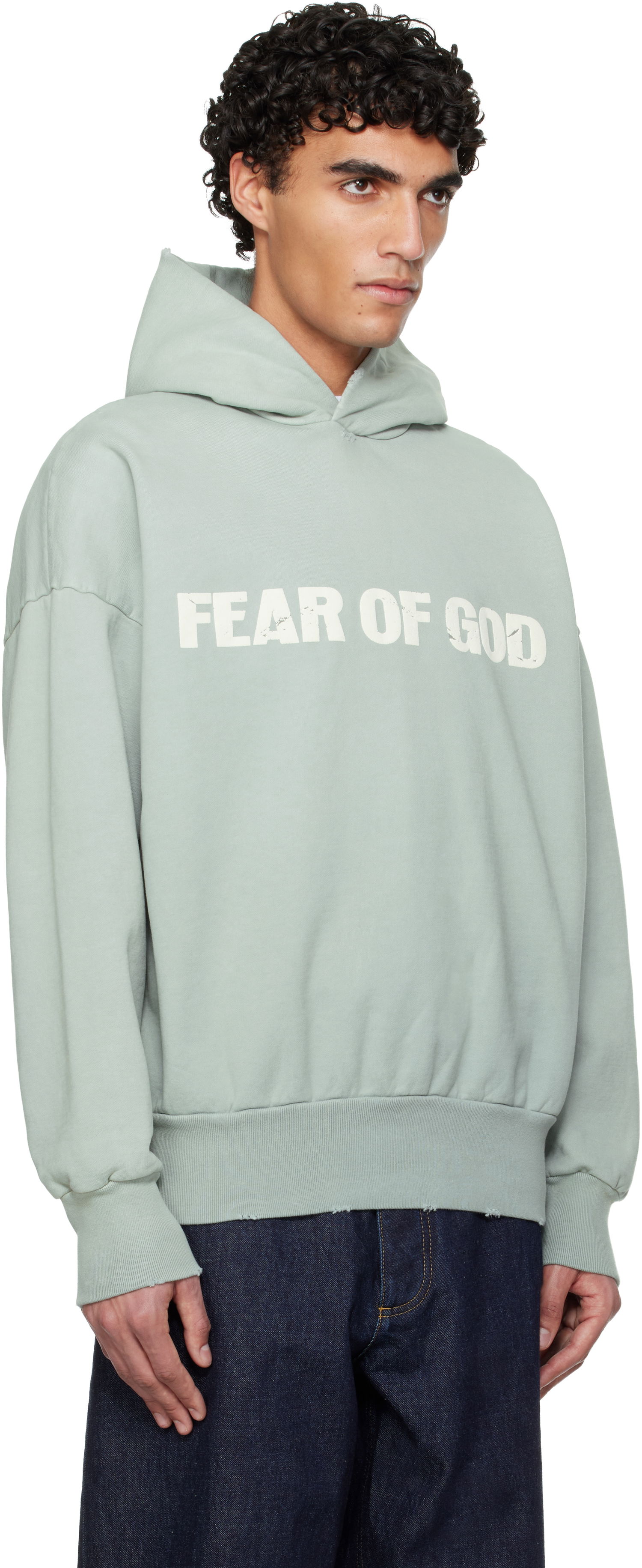 Mikina Fear of God Distressed 'Heaven' Hooded Sweatshirt Zelené | FG25FW12-12115BHF-974, 1