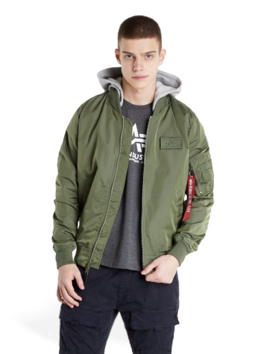 Bomber bunda Alpha Industries Bomber MA-1 TT Hood BP Zelené | 106103 01