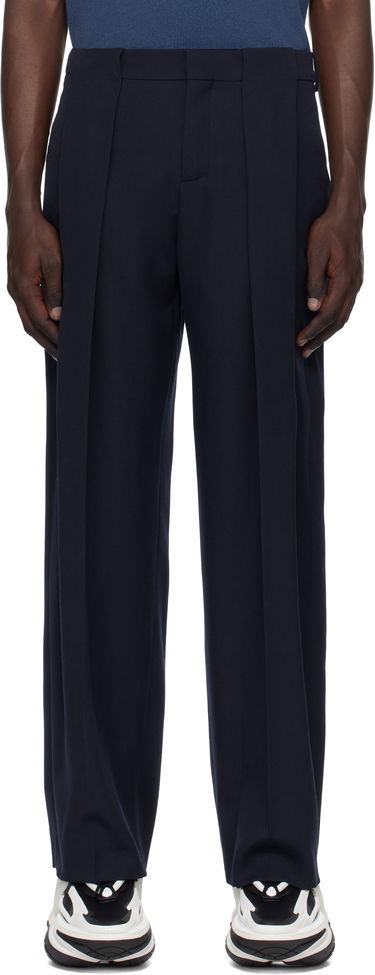 Nohavice Balmain Balmain Pleated Trousers Navy | EH1PQ305WC09, 0