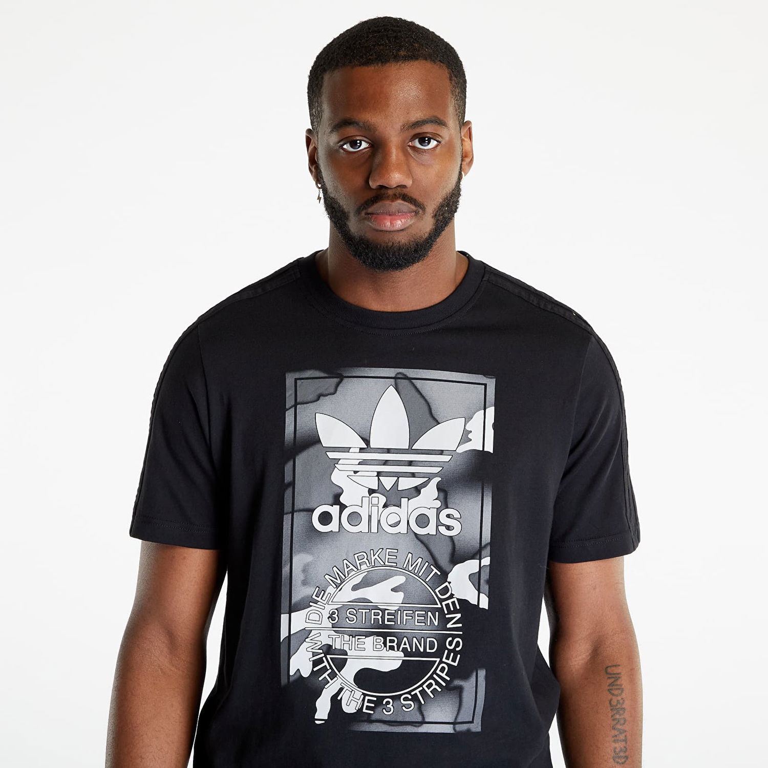 Tričko adidas Originals Camo Tong Short Sleeve Tee Čierna | HR3531, 0