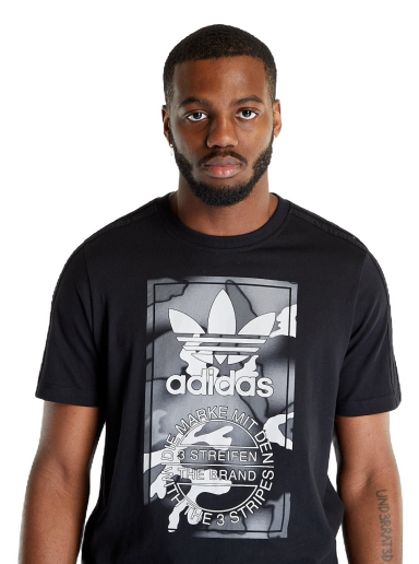 Tričko adidas Originals Camo Tong Short Sleeve Tee Čierna | HR3531