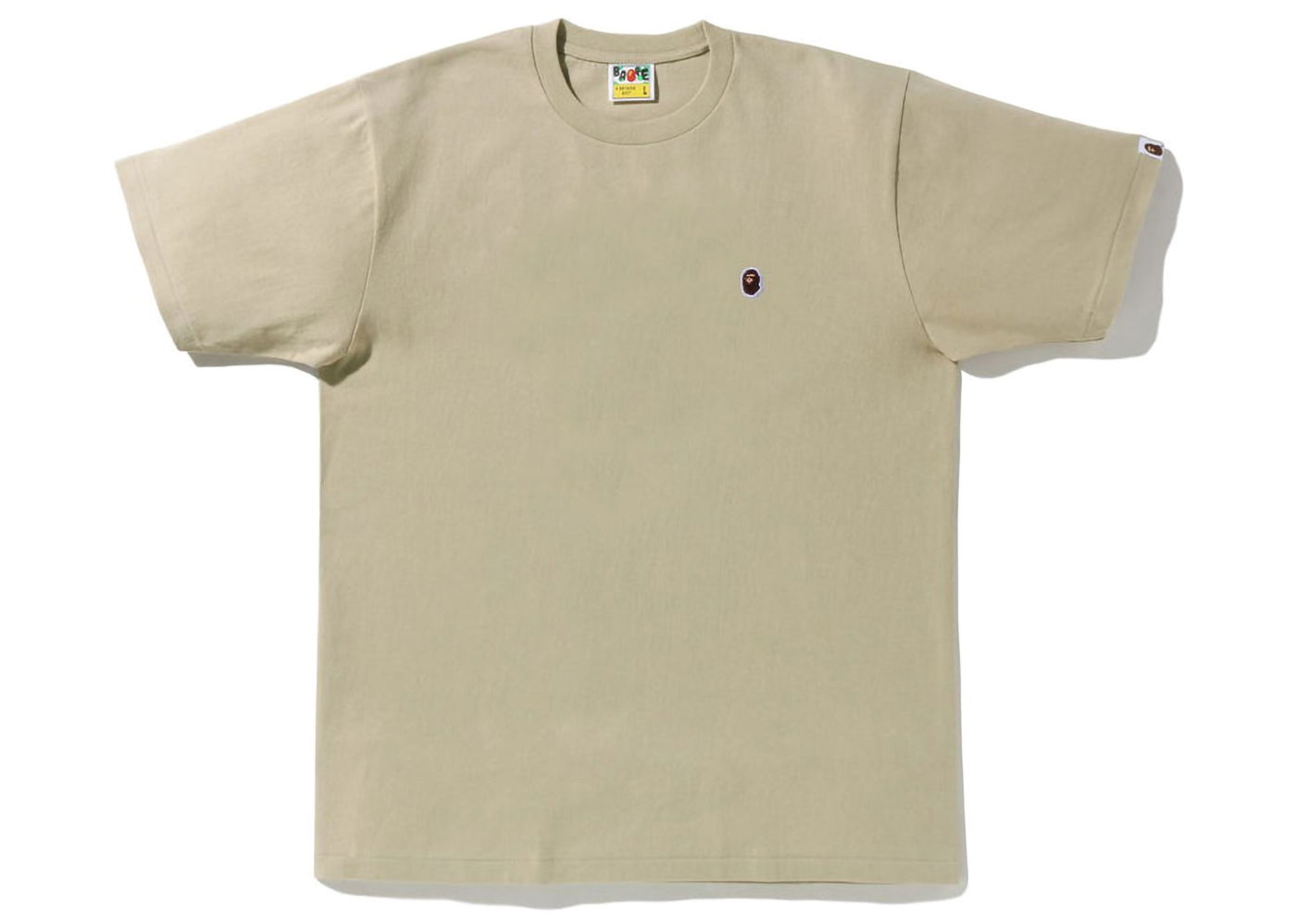 Tričko BAPE Ape Head One Point Tee Béžová | 1I80-110-004, 0