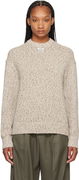 Patch Speckled Knit Sweater