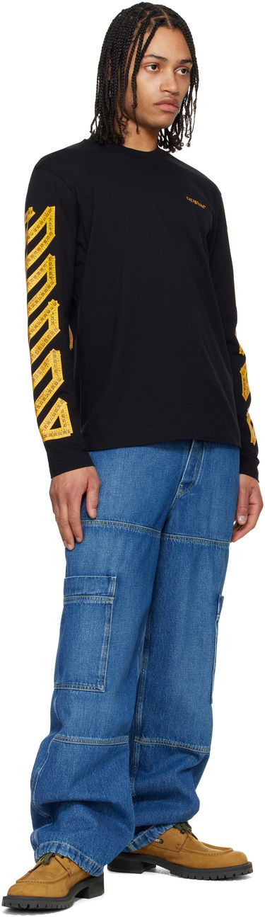 Tričko Off-White Off-White Tape Arrow Skate Long Sleeve T-Shirt Čierna | OMAB086S25JER0021022, 3