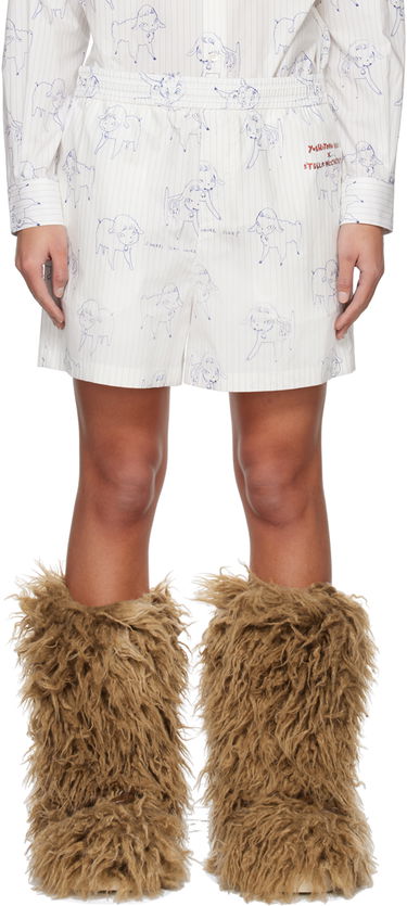 Boxerky Stella McCartney Stella McCartney Sheep Can Never Sleep Print Shorts Biela | 6030333BSSH7, 0