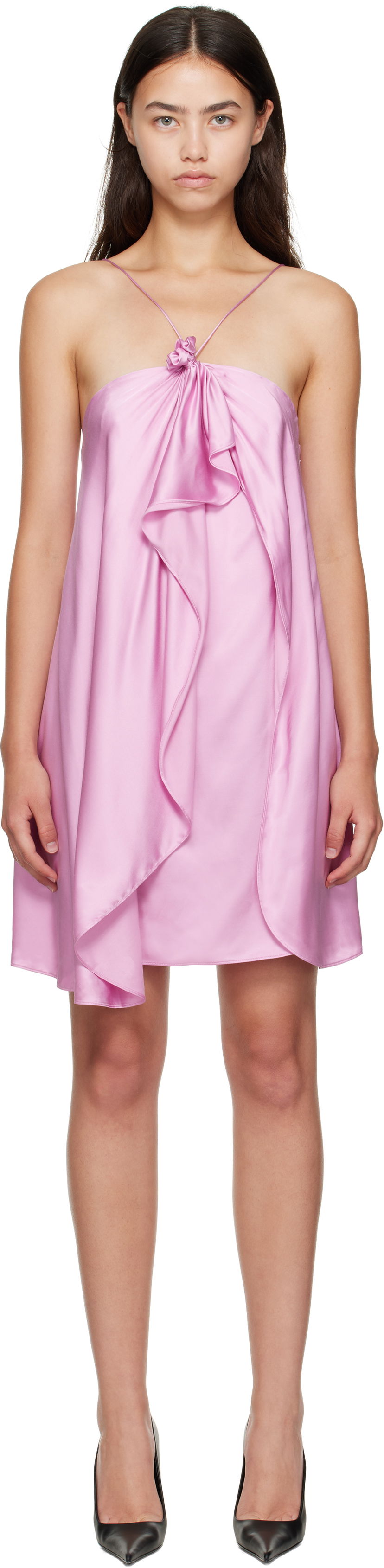 Šaty Acne Studios Draped Halter Minidress Ružová | A20831-