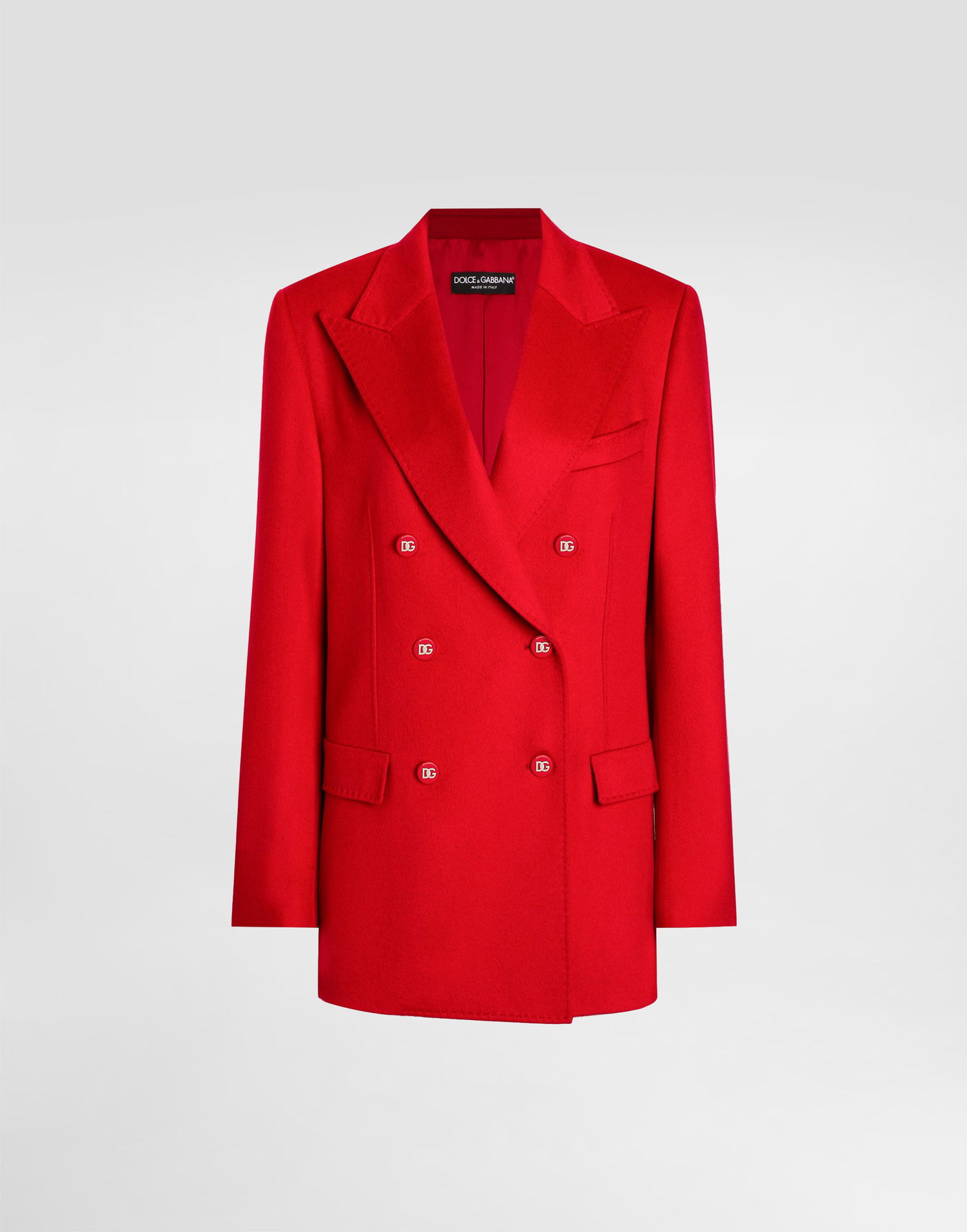 Bunda Dolce & Gabbana Oversize Double-breasted Cashmere Jacket Červená | F29GRTFU2AXR2254, 0