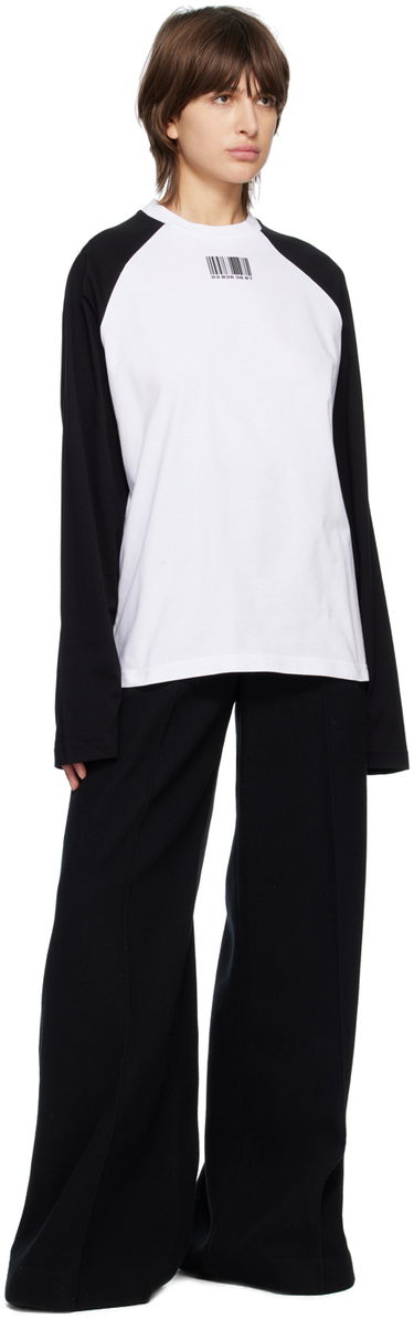 Tričko VETEMENTS Barcode Long Sleeve T-Shirt Biela | VL16LS140B, 3