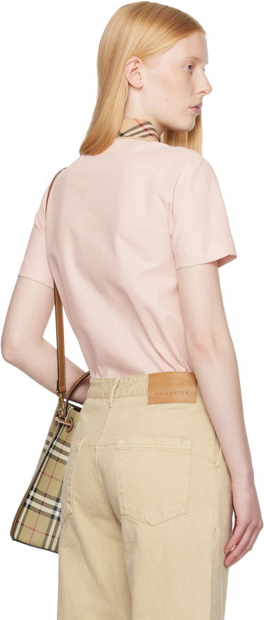 Polo tričko Burberry Burberry Check Collar Polo Ružová | 8110317, 2