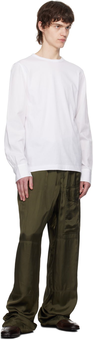 Tričko Dries Van Noten Dries Van Noten Paneled Long Sleeve T-Shirt Biela | 251-021106-1600, 3
