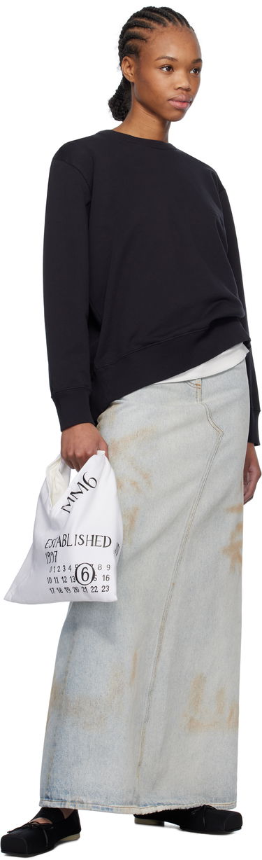 Sveter Maison Margiela MM6 Maison Margiela Spliced Logo Sweatshirt Čierna | S52GU0240 M25012, 3