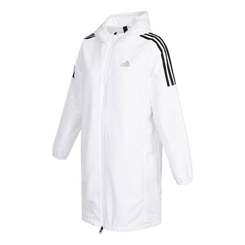 Vetrovka adidas Originals Sports Training Fleece Lined Hooded Jacket Biela | HG1848