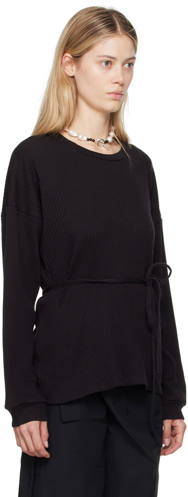Sveter Baserange Ribbed Long Sleeve Wrap T-Shirt Šedá | FSHL-RIB-000, 4
