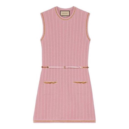 Šaty Gucci Gucci Boundless Overture Series Sleeveless Knit Dress Ružová | 658350-XKBVO-6167