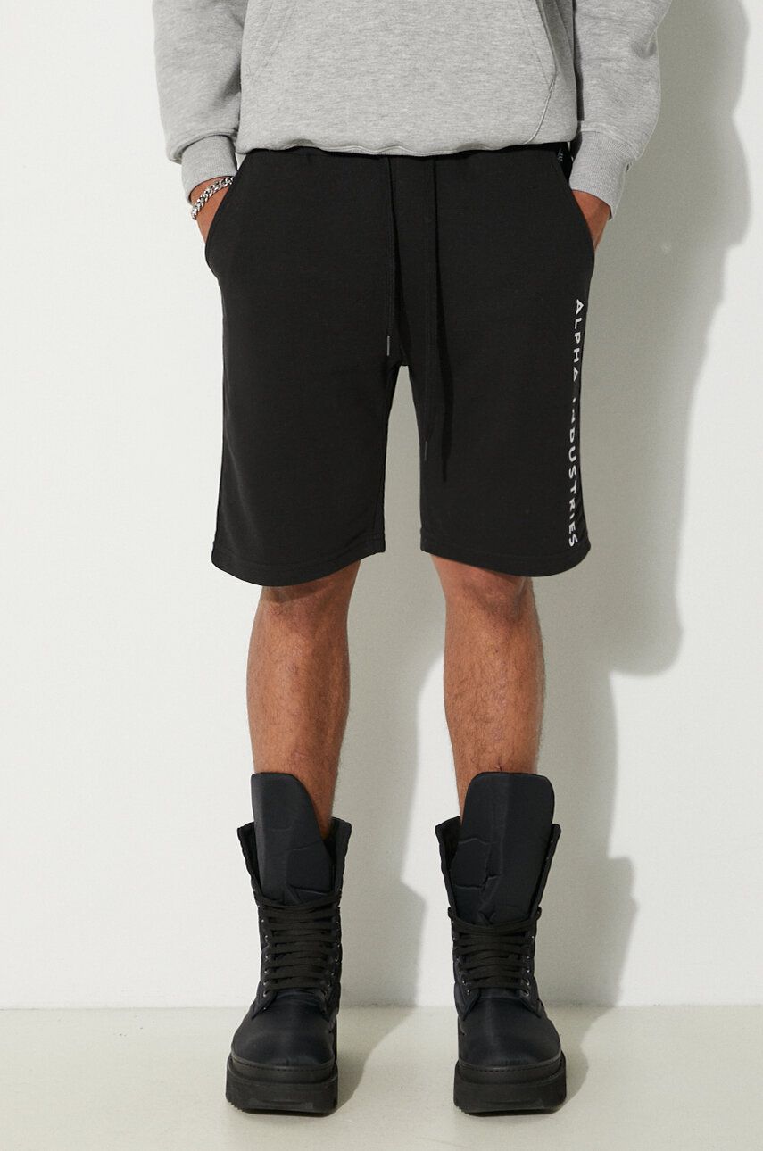 Šortky Alpha Industries Shorts Al Sweat Čierna | 116365.03, 0