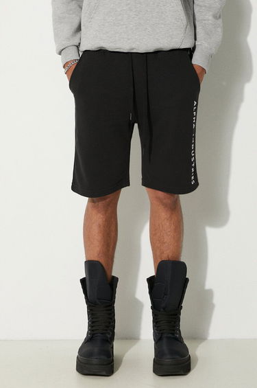 Šortky Alpha Industries Shorts Al Sweat Čierna | 116365.03, 0