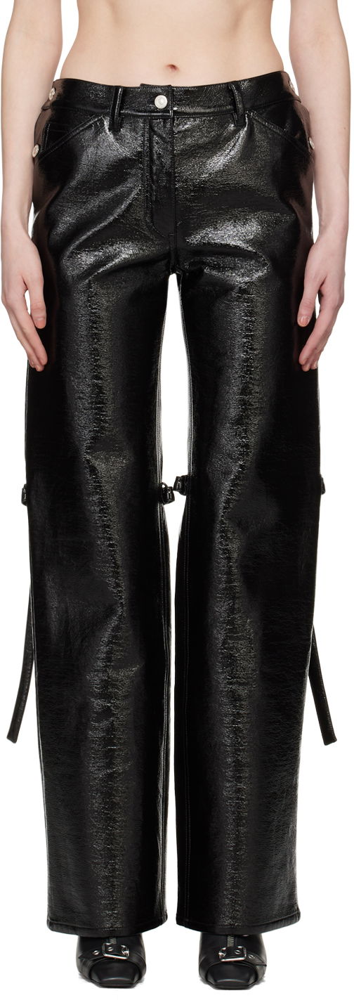 Nohavice Courrèges Baggy Vinyl Trousers Čierna | 124CPA214VY0014, 0