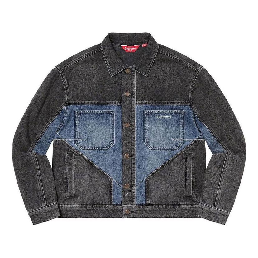 Bunda Supreme Two Tone Paneled Denim Jacket Modrá | SUP-FW22-013