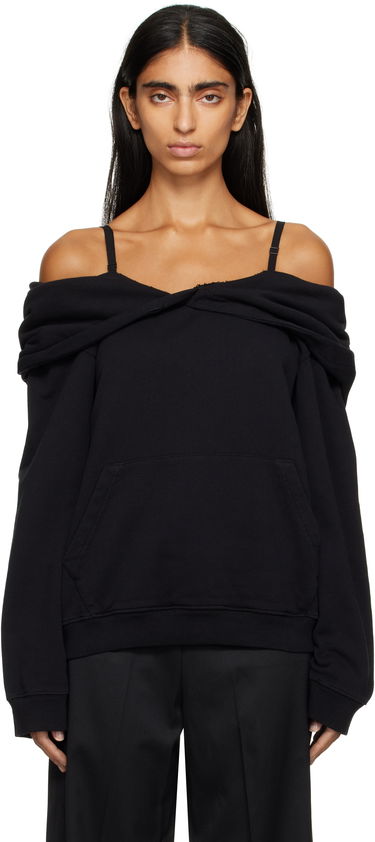 Mikina Maison Margiela MM6 Maison Margiela Off-The-Shoulder Hoodie Čierna | S52GU0244 M25014, 0