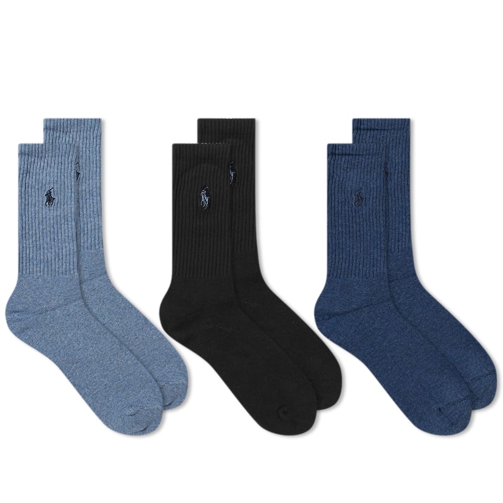 Ponožky Polo by Ralph Lauren Assorted Sock - 3 Pack Navy | 449655211002, 0