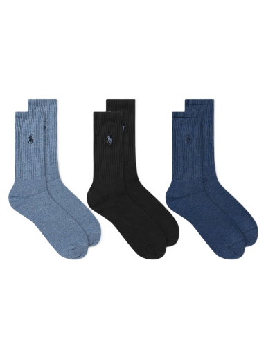 Ponožky Polo by Ralph Lauren Assorted Sock - 3 Pack Navy | 449655211002