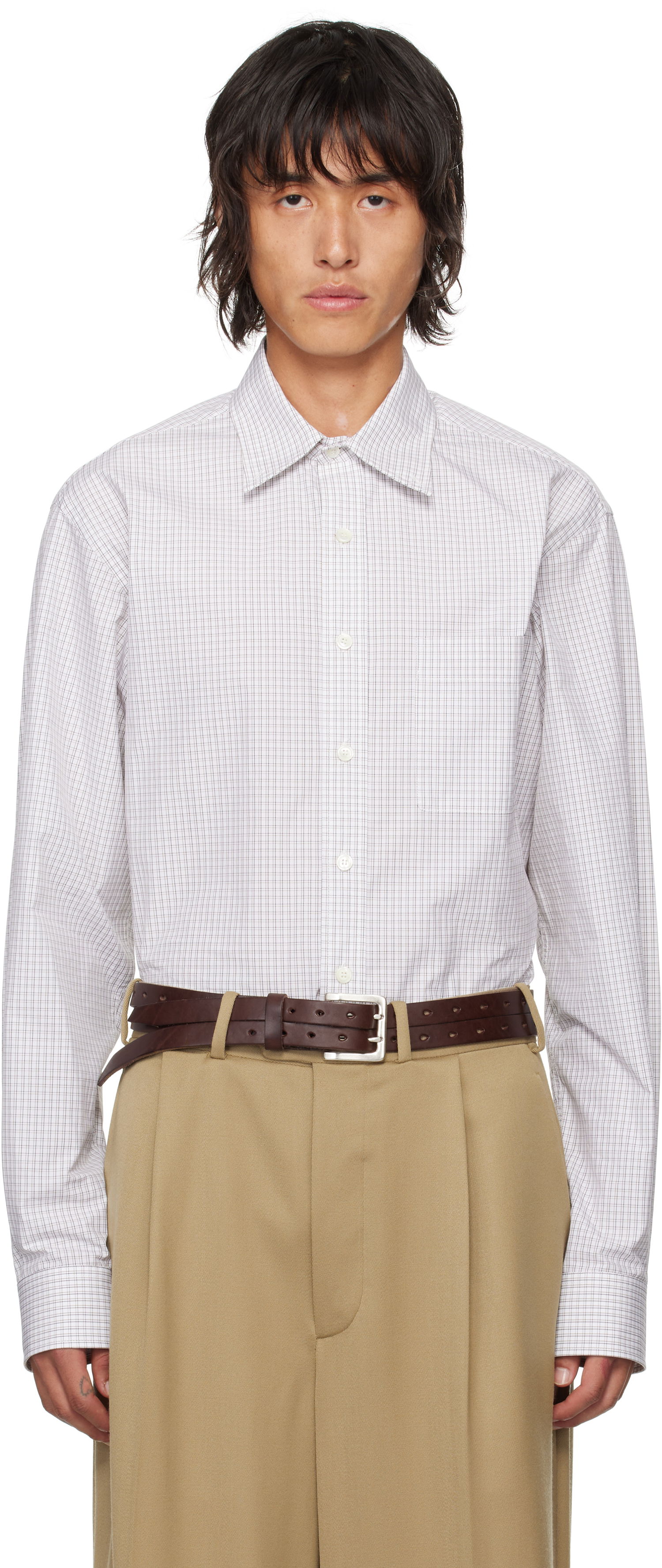 Košeľa HED MAYNER Shirt Long Sleeve Check Biela | HMMZ60009A-HZ128, 0