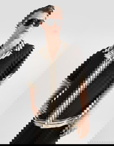 Košeľa Dolce & Gabbana Logo And Stripe-print Hawaii Shirt Rôznofarebný | G5LH3THI11THN5WH, 3